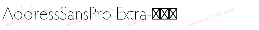 AddressSansPro Extra字体转换